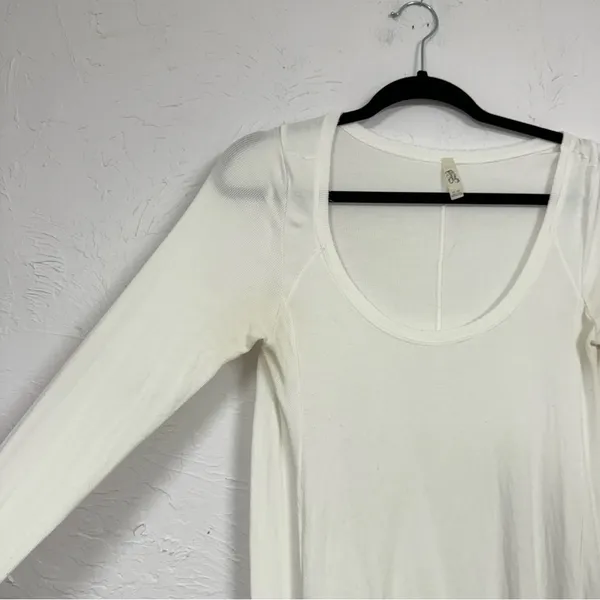 Free People Long Sleeve Thermal Tunic Shirt Womens M Boho Fall Classic Layering - Image 6