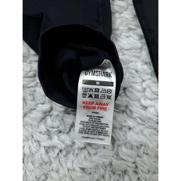 Gymshark Flex High Waisted Leggings Women's Size Medium Black Logo - Image 5