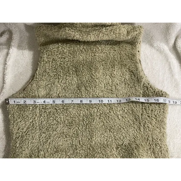 Patagonia Womens Los Gatos Full Zip Fleece Vest Tan Beige Deep Pile Size Small - Image 7