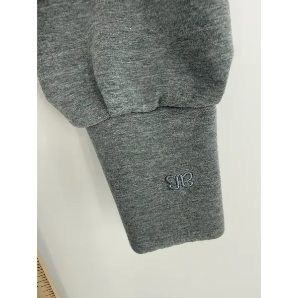 Albion Fit Neo Crop Scuba Sweatshirt Dress Gray S Puff Sleeve Long Sleeve Lounge - Image 7