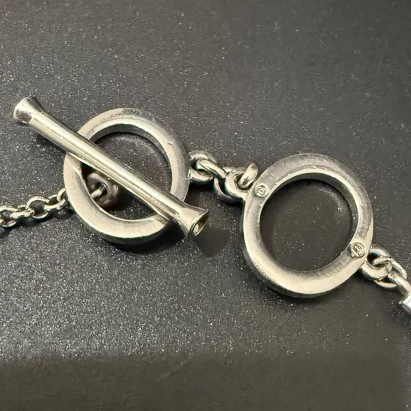 SWAROVSKI Crystal Swan Signed Silver-tone Toggle Bracelet 12.2g. - Image 10