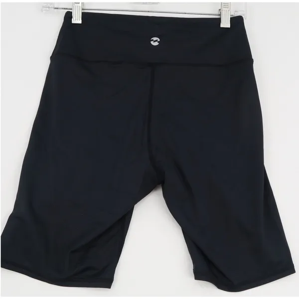 Billabong Move On Bike Shorts Black‎ High Waisted Logo Medium - Image 2