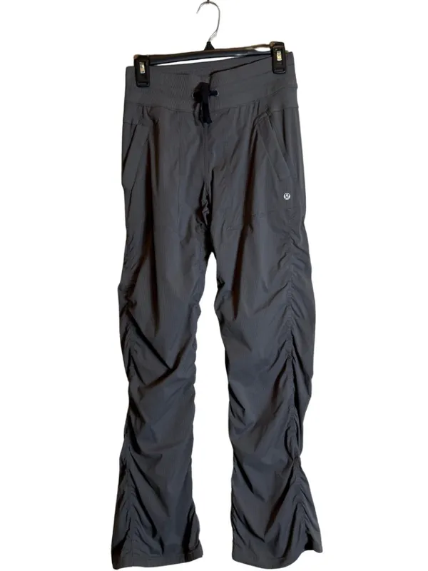 Y2K Lululemon Studio Pant Women's 4 Soot Light Gray Active Athletic Workout Gym - Image 3