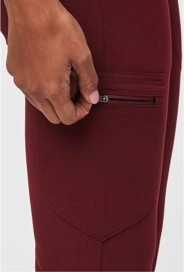 Figs Maroon Zamora Joggers Scrub Pants - Image 3