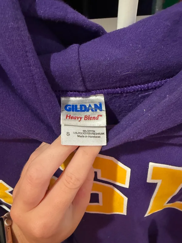 LSU Gildan Sweatshirt Purple - Image 2