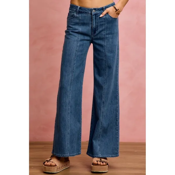 SO ME Seam‎ Detail Mid Rise Stretch Denim Jeans - Medium - Image 6