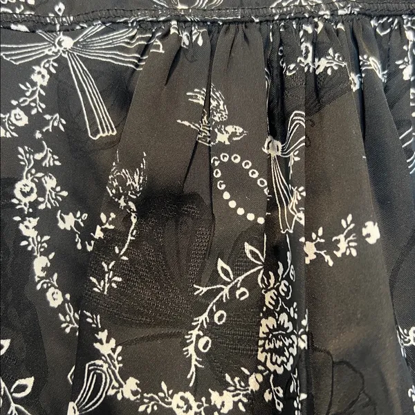 Free People intimately Black Floral Button-Down sleep Blouse size XL. - Image 9