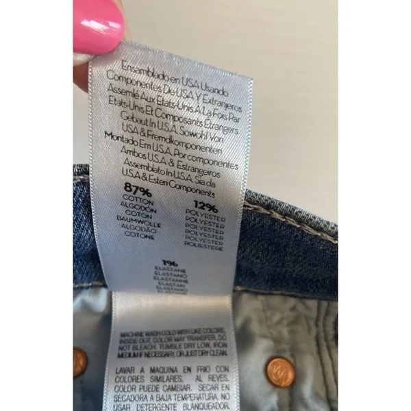 MOTHER Vamp Fray Jeans In Crack The Whip‎ Wash Women’s Size 26 Preppy Classic - Image 15