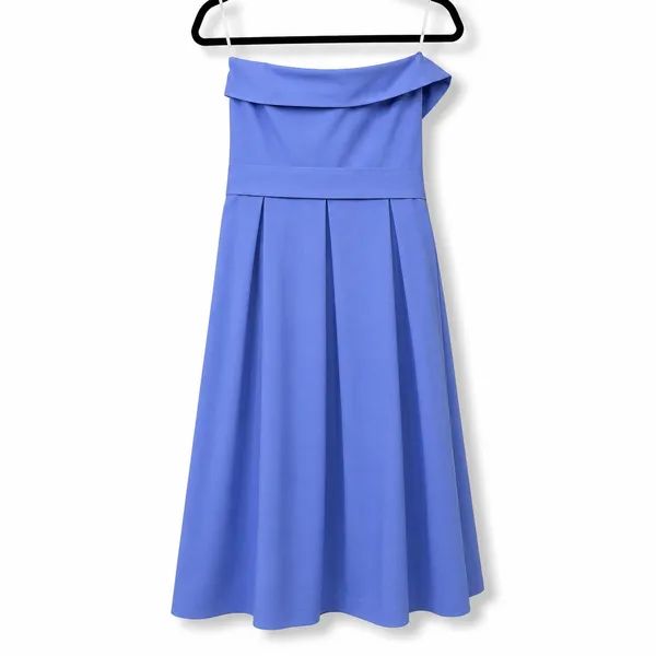 NEW Lulus Trendsetting Choice Periwinkle Strapless A-Line Midi Dress Medium - Image 9