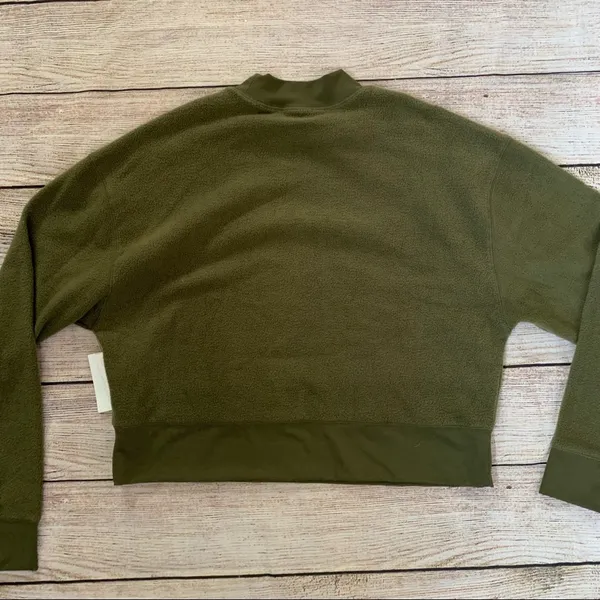 Abound Dark Green Mock Neck Medium Sweatshirt NEW - Image 8