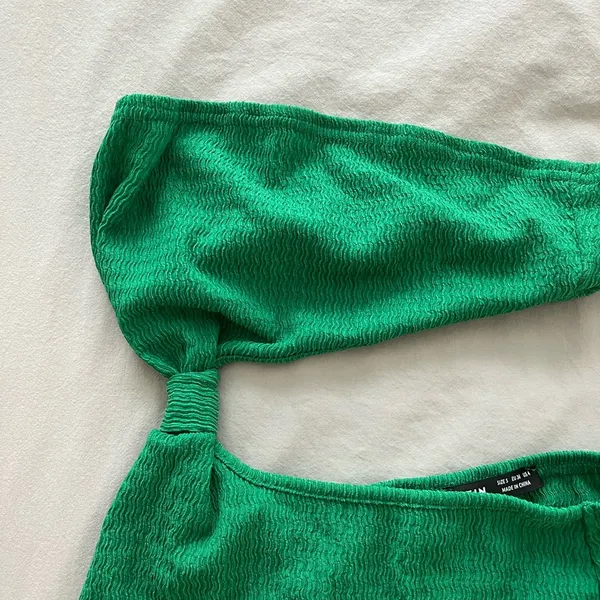 Green Maxi Dress with slit - Image 3