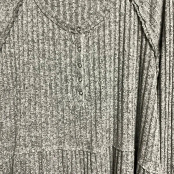 Mossimo Supply Co. V-Neck Henley Peplum Top Size S Gray - Image 3