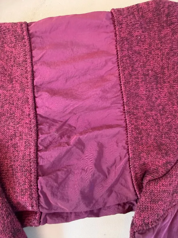 Victoria's Secret Pink Quarter Zip Pullover Medium Burgundy Sweatshirt - Image 4
