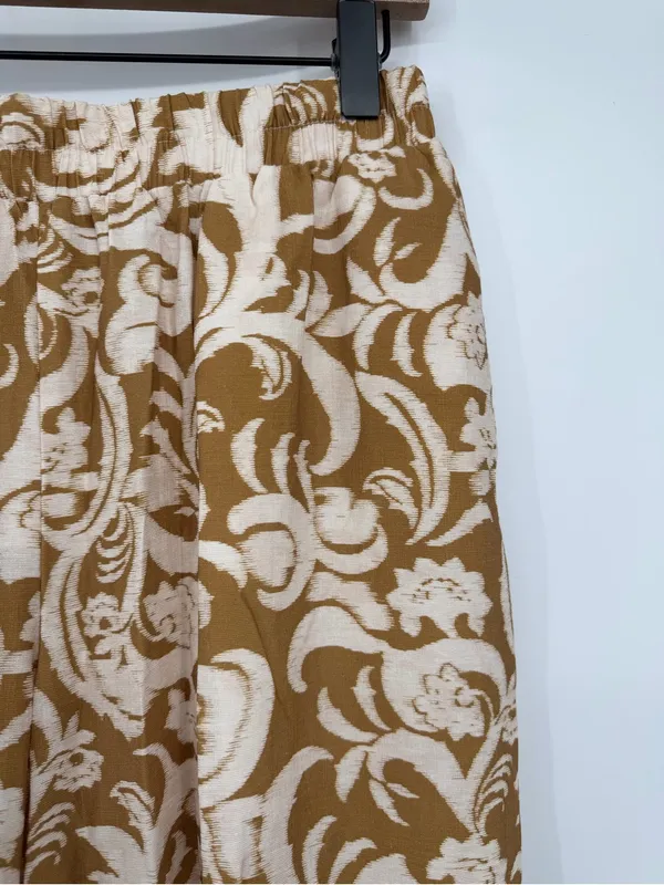 Philosophy Republic Floral Wide Leg Pull-On Pants S NWT Tan Cream - Image 6