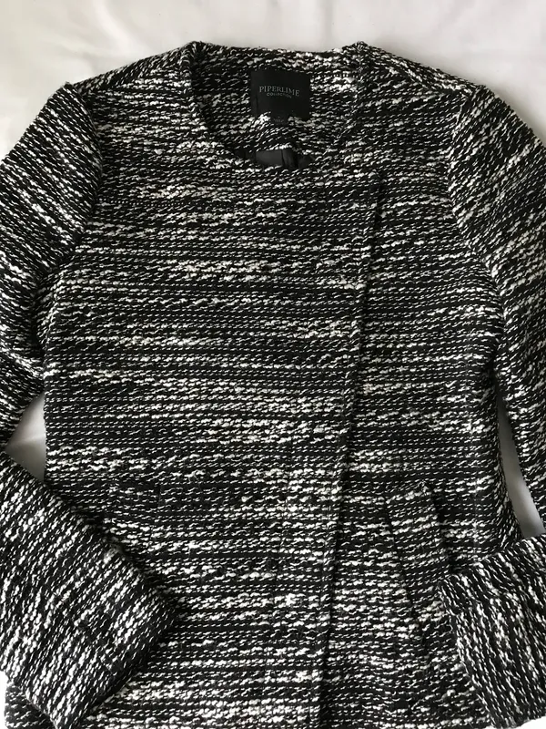 Black and White Tweed Jacket - Image 3