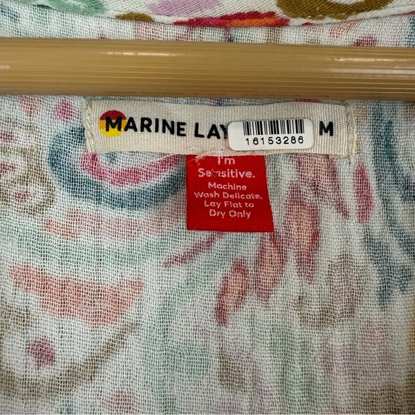 Marine Layer Scarlett Mini Dress Size Medium Women's Colorful V neck - Image 7