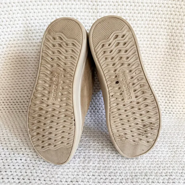 Hey Dude Mel Suede Ankle Boots Beige Sand Woven Panel Women Size 7 38 - Image 7