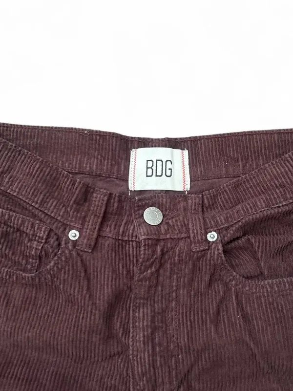 BDG Urban Outfitters Wide-Leg Corduroy Pants in Dark Brown High Waist Size 26 - Image 3