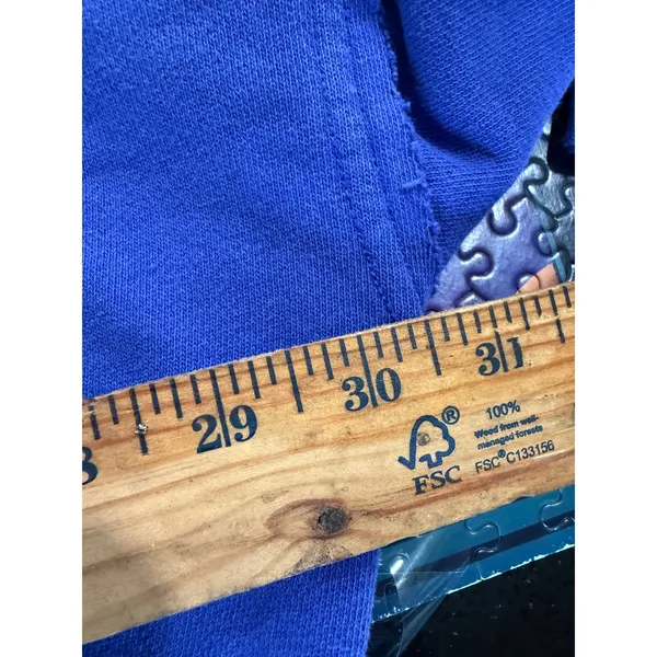 Aerie Self Care Club‎ Blue Oversized Sweatshirt Womens Medium Exposed Seam Crew - Image 7