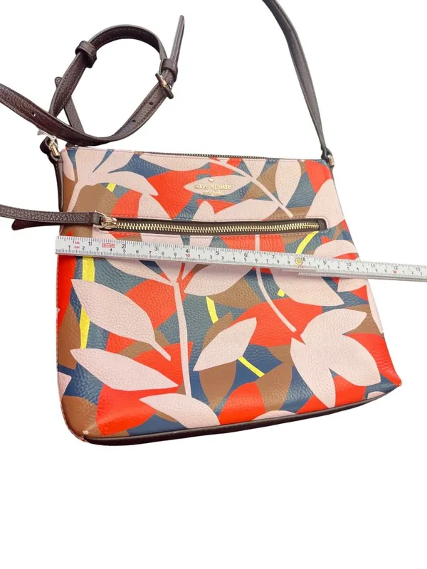 Kate Spade NY woms blue red floral crossbody handbag 9.5"x10.5x2" SKU 10-045 - Image 10