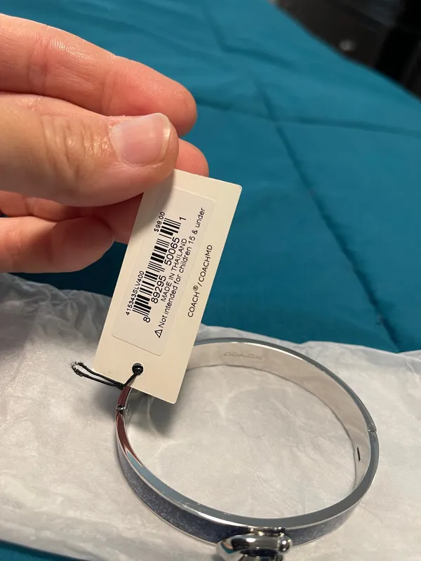 Coach signature logo hinged bangle bracelet NWT - Image 2