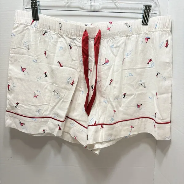 VICTORIA'S SECRET Short PJ SET Light Flannel Winter Wonderland Size Large NWT - Image 6