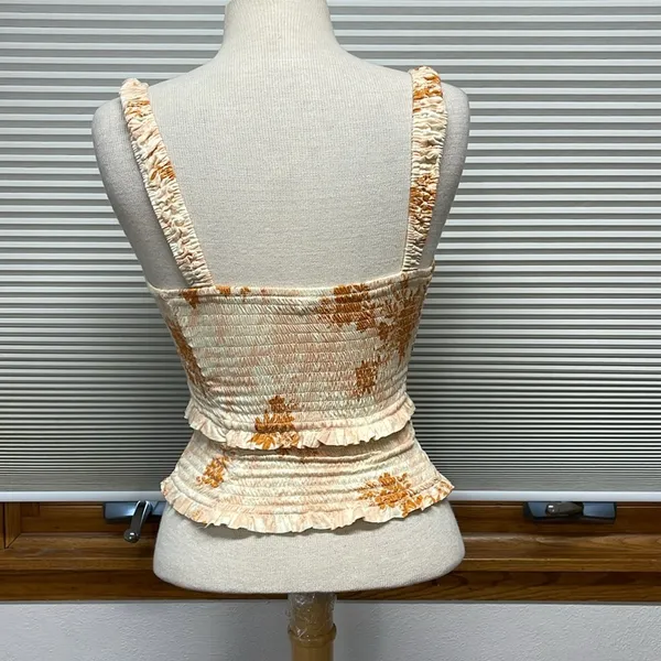 Intimately Free People Hannah Floral Printed Cami in Ivory Size XS - Image 7