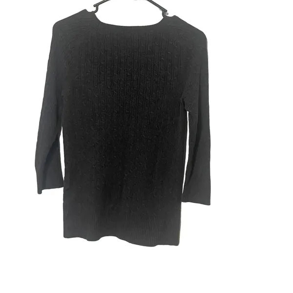 Gap Women's Size Small‎ Grey Fisherman Knit Cotton Sweater - Image 7