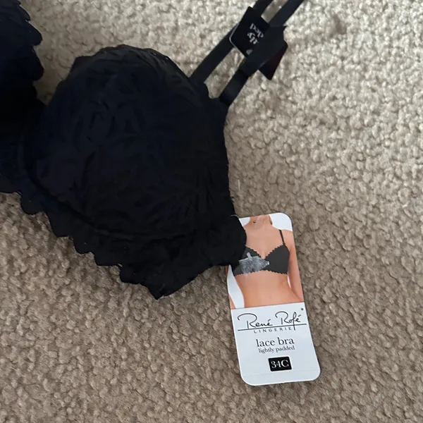 Rene Rofe Black Lace Bra size 34 C - Image 2