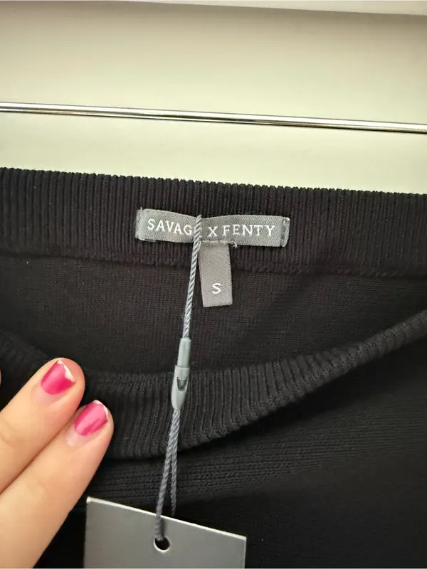 NWT Savage X Fenty Black A Line Mini Skirt Size S - Image 6