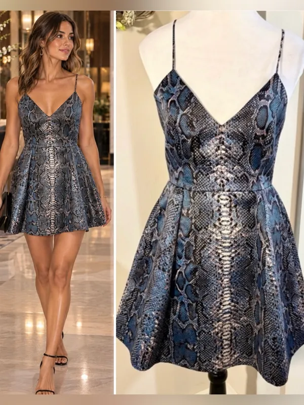 LOVERS + FRIENDS Young Love Fit & Flare Mini Dress in Night Python~Small 🧡 - Image 2