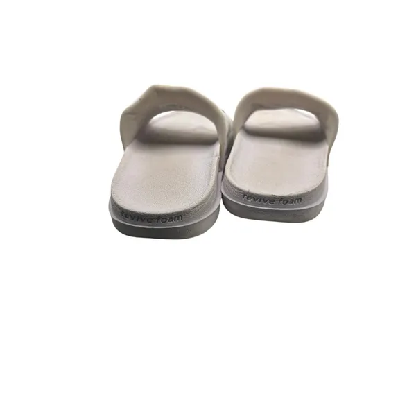 Nike White Size 6 Slide Sandals Gold Logo Casual Sporty Summer Footwear - Image 5