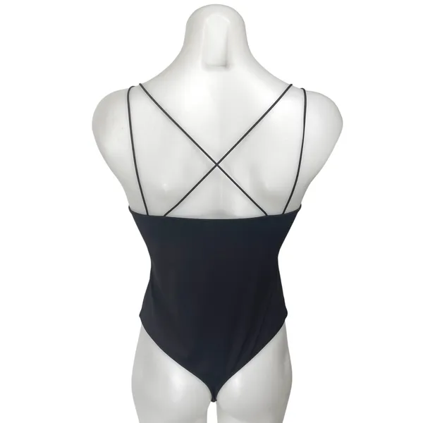 Aritzia Babaton Black Sleeveless Strappy Cami Camisole Tank Bodysuit Top Size L - Image 2