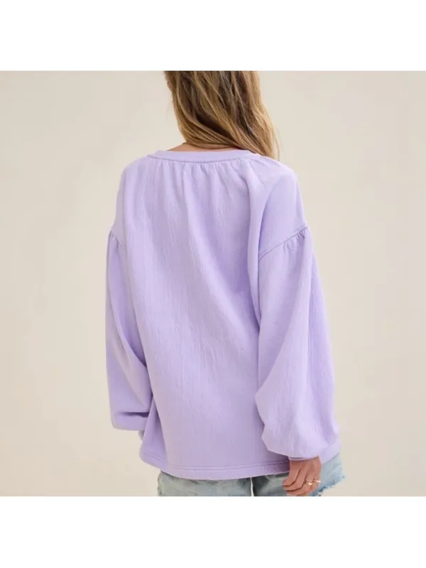 Aerie Easy Street Oversized Sweatshirt Size XL Purple - Image 2