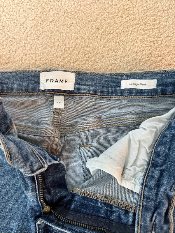 Frame Denim Le High Flare Light Blue Jeans - Image 4
