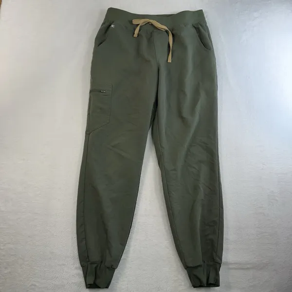 Figs M Medium Zamora Jogger Style Scrub Pants Technical Women’s Nurse Green - Image 3
