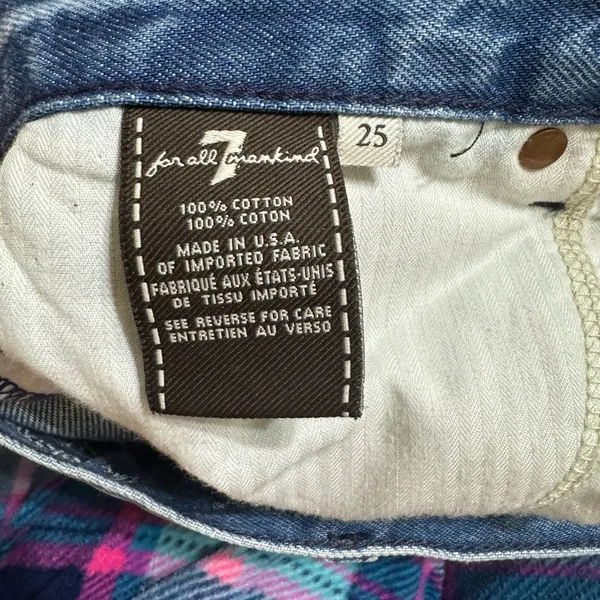 EUC 7 for all Mankind Distressed and Destroyed the Relaxed‎ Skinny Jean 25 - Image 4