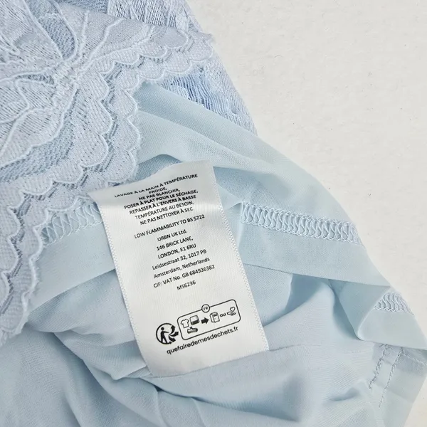Anthropologie‎ Mare Mare NWT Light Blue Lace Mini Dress XL Sleeveless XL - Image 7