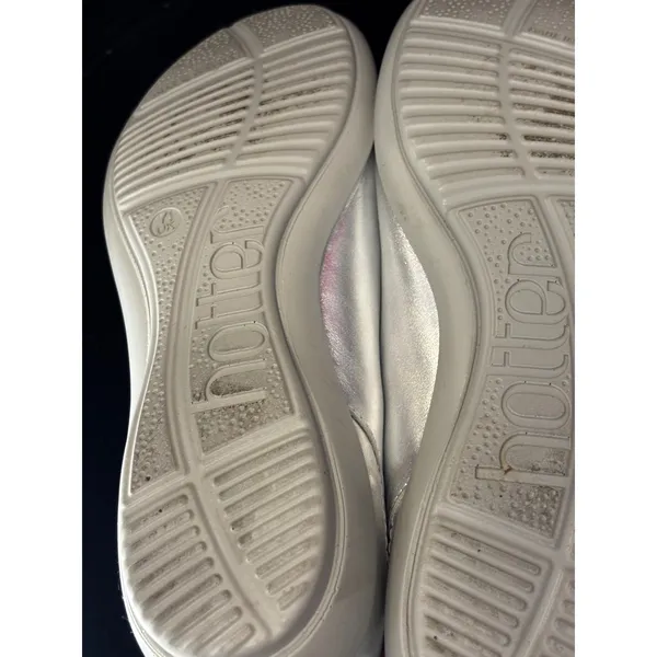 Hotter Robyn II Silver Metallic Leather Ballet Flats Shoes Womens 9.5 US 7.5 UK - Image 5