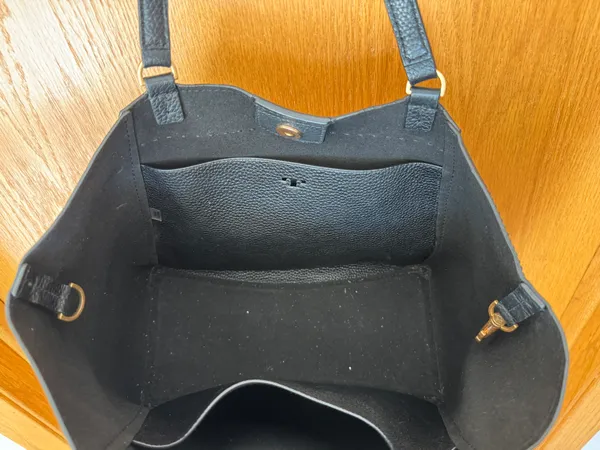 Tory Burch Black Leather Tote Bag - Image 3