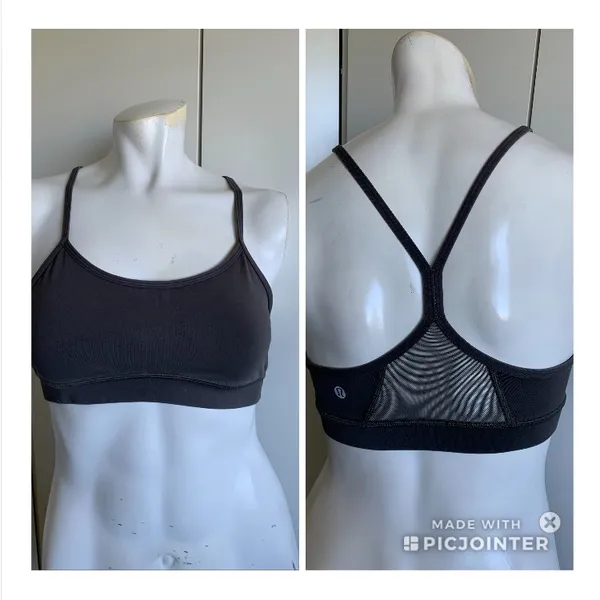 Lululemon Flow Y size small gray pullover Racerback sports bra - Image 2