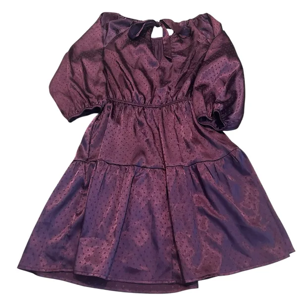 SPEECHLESS purple long sleeve dress with polkadots - Image 4