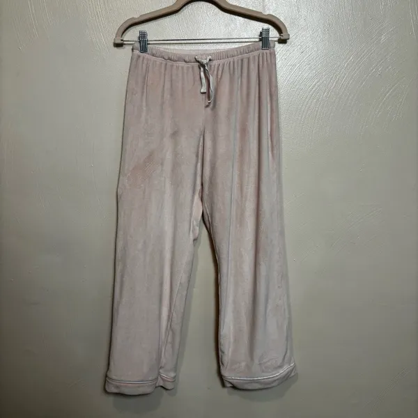 House of Harlow 1960 Rose Velour‎ Knit Pajama Top Women's Medium Pink - Image 8