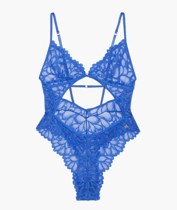 NWOT Savage X Fenty Savage Not Sorry Lace Bodysuit in Blue Cyber Cafe - Image 6