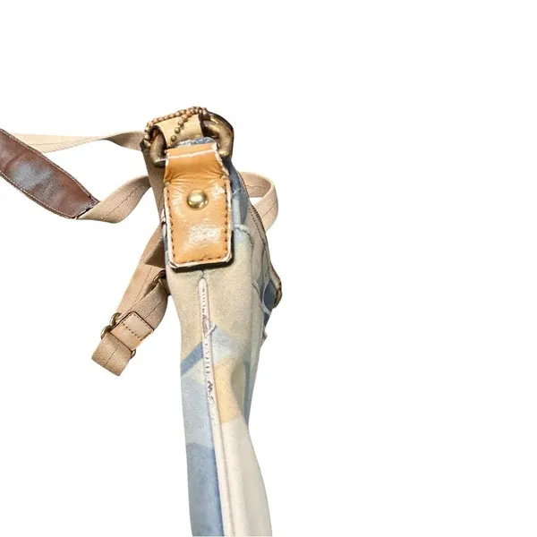 Coach Crossbody Purse No. L0767-41226 Cream Blue Tan Pattern Vintage Y2K - Image 13