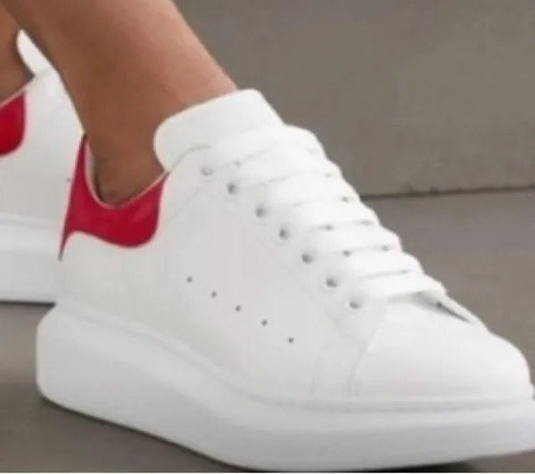 Alexander McQueen Platform Sneakers in White and Red Size 8 - Image 11