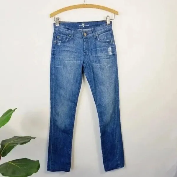 7 FOR ALL‎ MANKIND Roxanne Skinny Slim Jeans 24 - Image 4