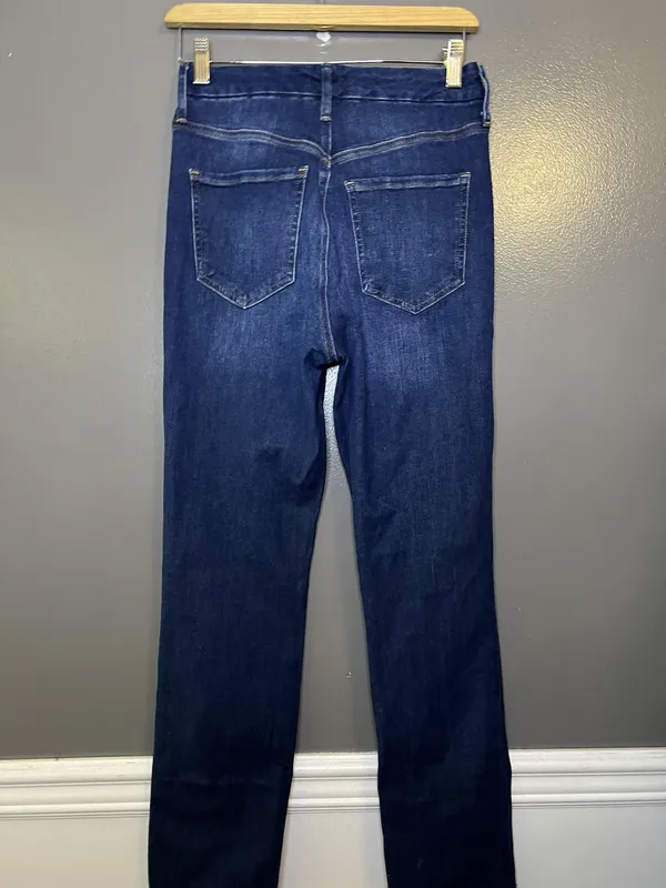 Express 90s Slim Super High Rise Jeans Womens M Dark Wash Ultra Stretch Denim - Image 4