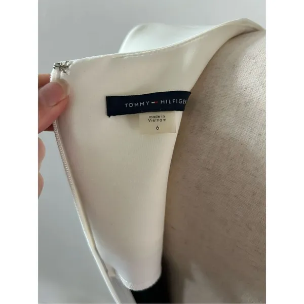 Tommy Hilfiger black and white Work dress classy size 6 - Image 4