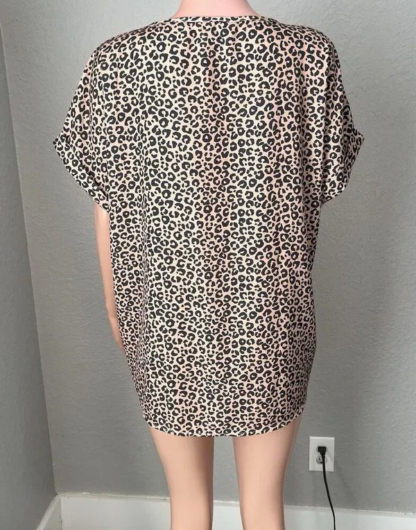 Good Times & Great Adventures Top Womens XL Leopard Cheetah Lightweigh Print #44 - Image 5